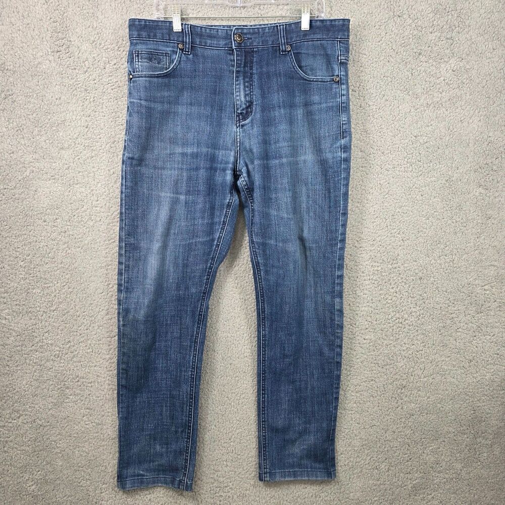 Stefano Ricci Men's Blue Jeans Pants Cotton Stretch Denim Trousers Sz 36x30